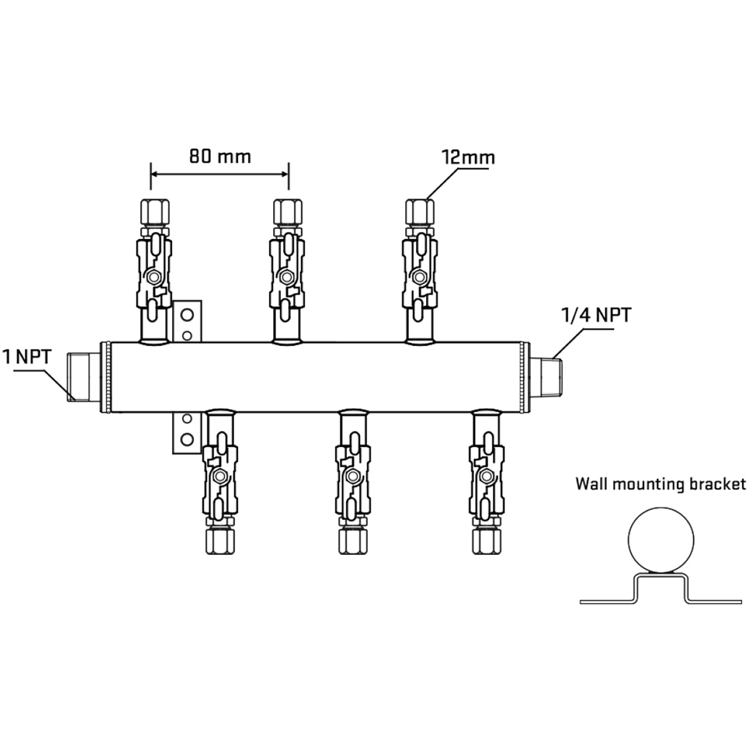 M5F1A031142 Manifolds Stainless Steel Double Sided