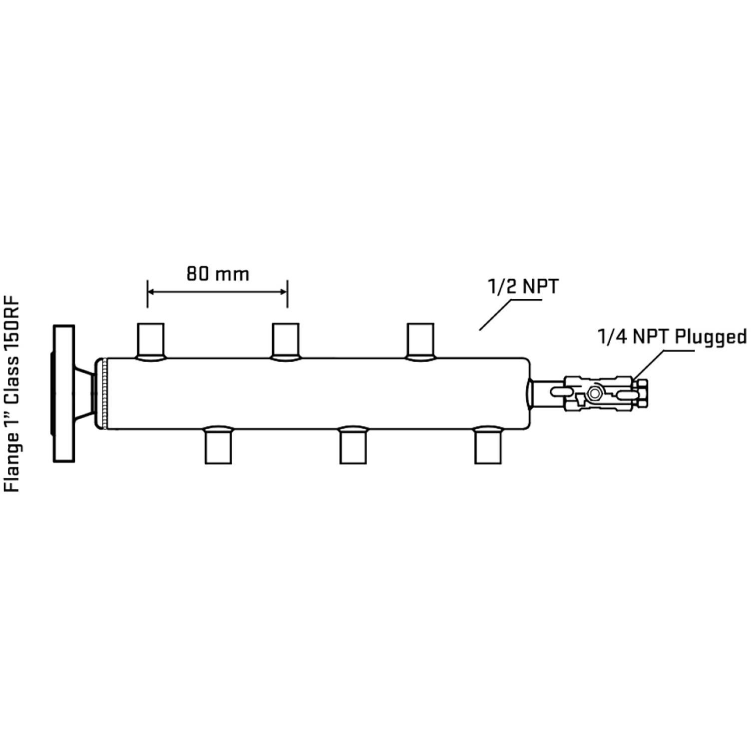 M5F1A060120 Manifolds Stainless Steel Double Sided