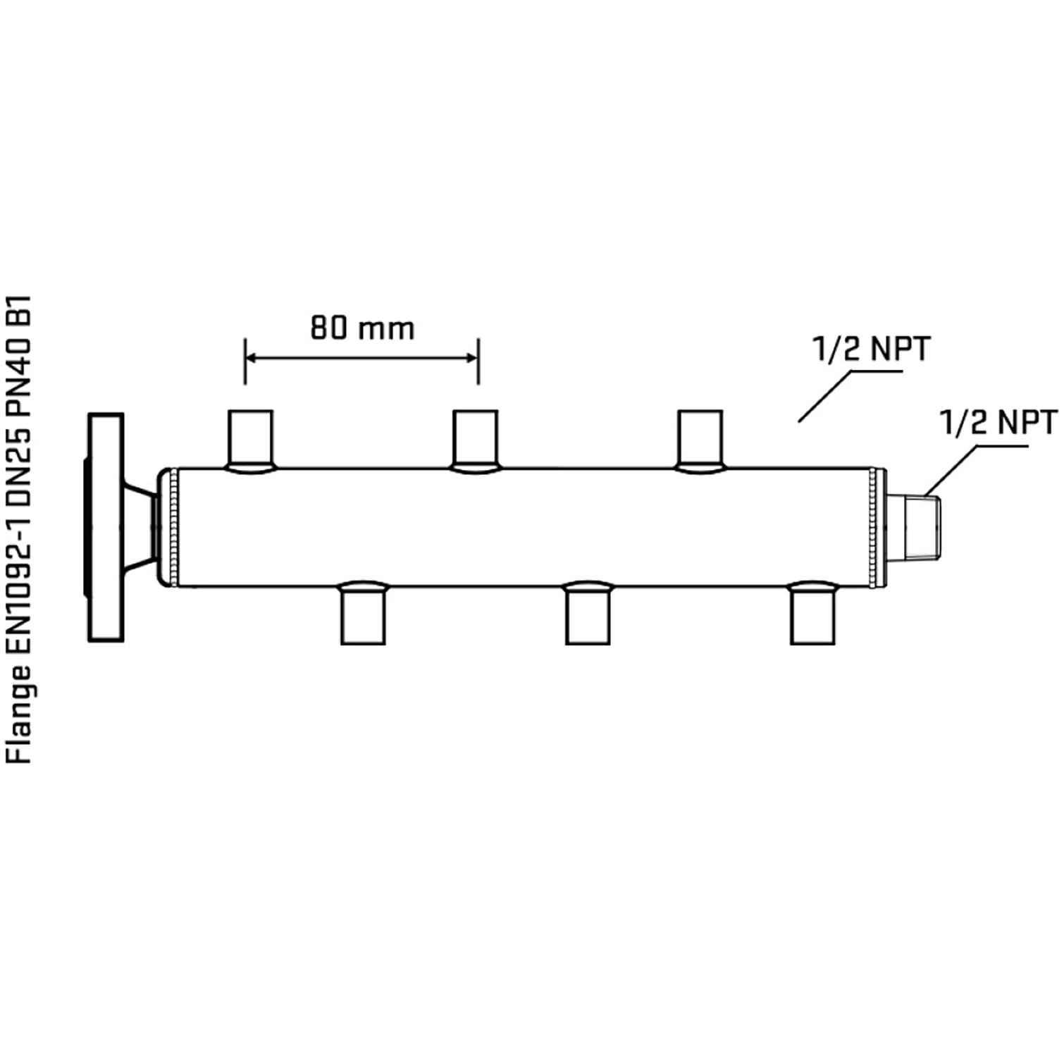 M5F1A060330 Manifolds Stainless Steel Double Sided