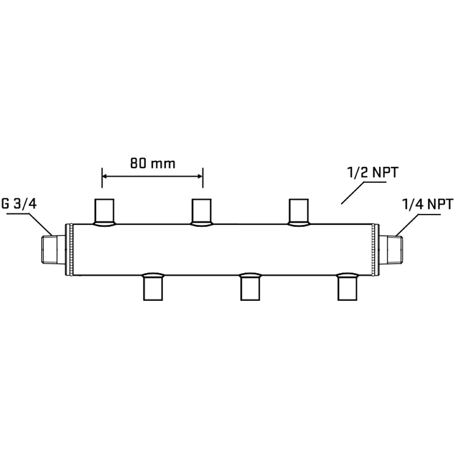 M5F1A060440 Manifolds Stainless Steel Double Sided