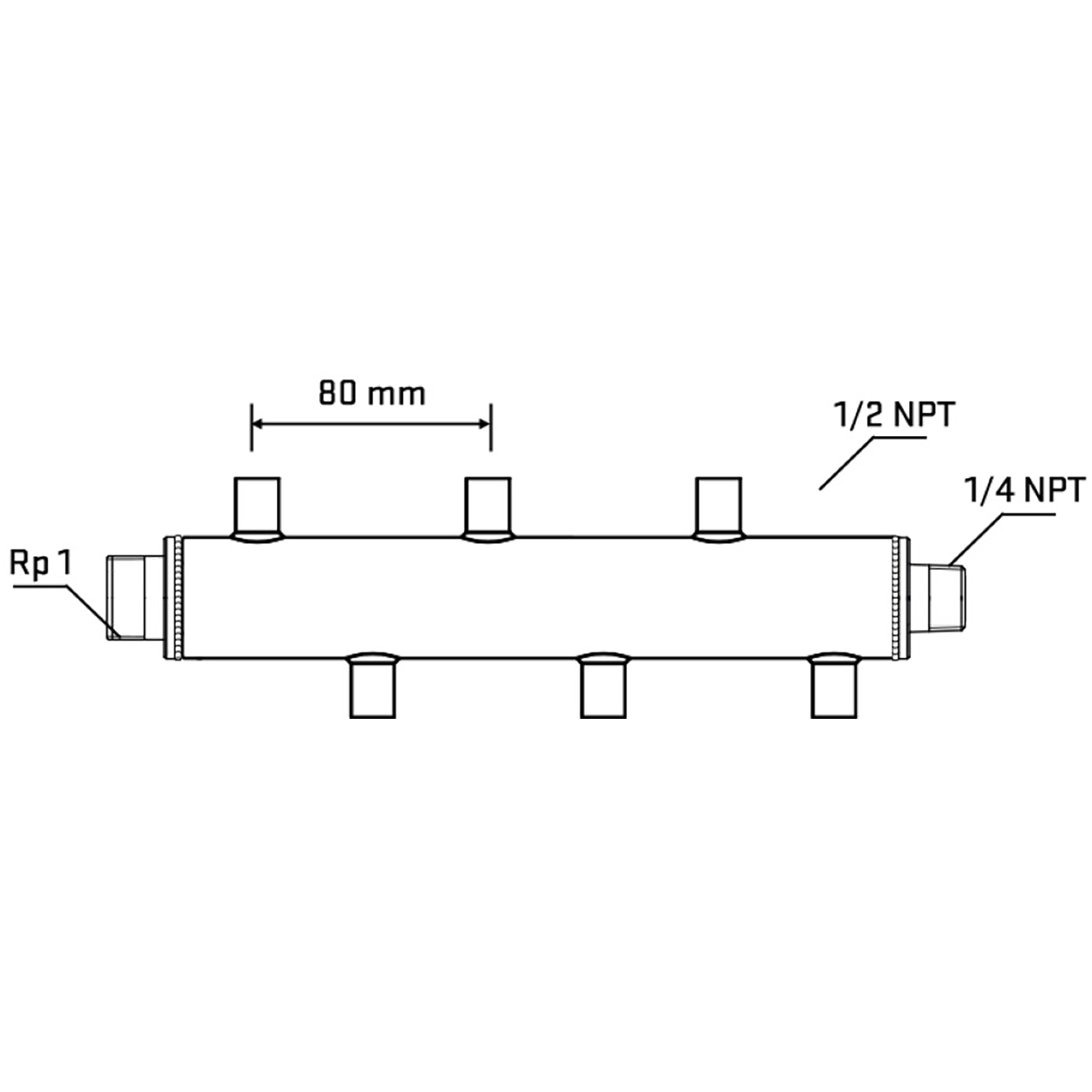 M5F1A060740 Manifolds Stainless Steel Double Sided