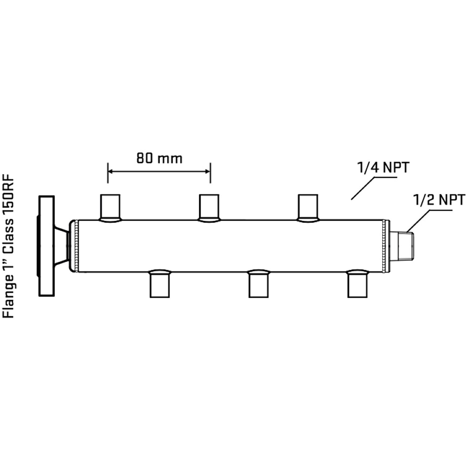 M5F1A070130 Manifolds Stainless Steel Double Sided