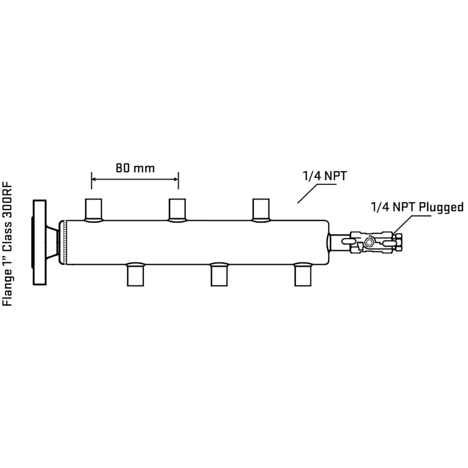 M5F1A070220 Manifolds Stainless Steel Double Sided