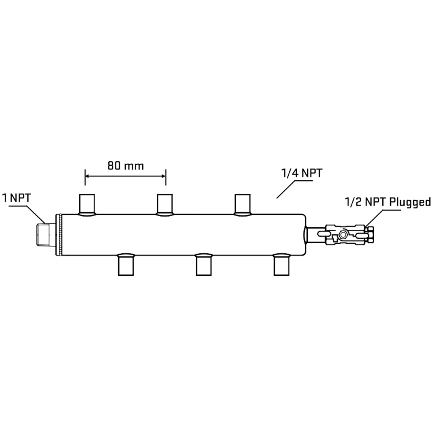 M5F1A070910 Manifolds Stainless Steel Double Sided