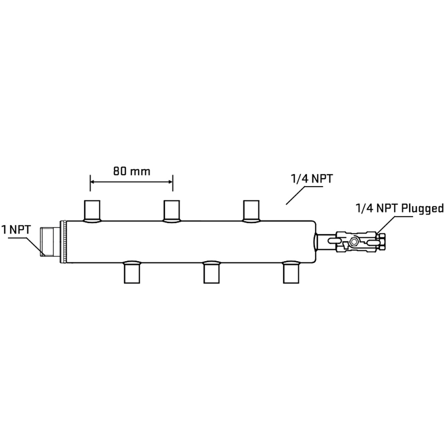 M5F1A071120 Manifolds Stainless Steel Double Sided