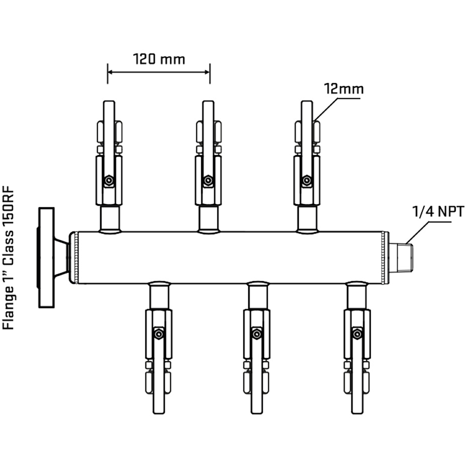 M5F1B100140 Manifolds Stainless Steel Double Sided