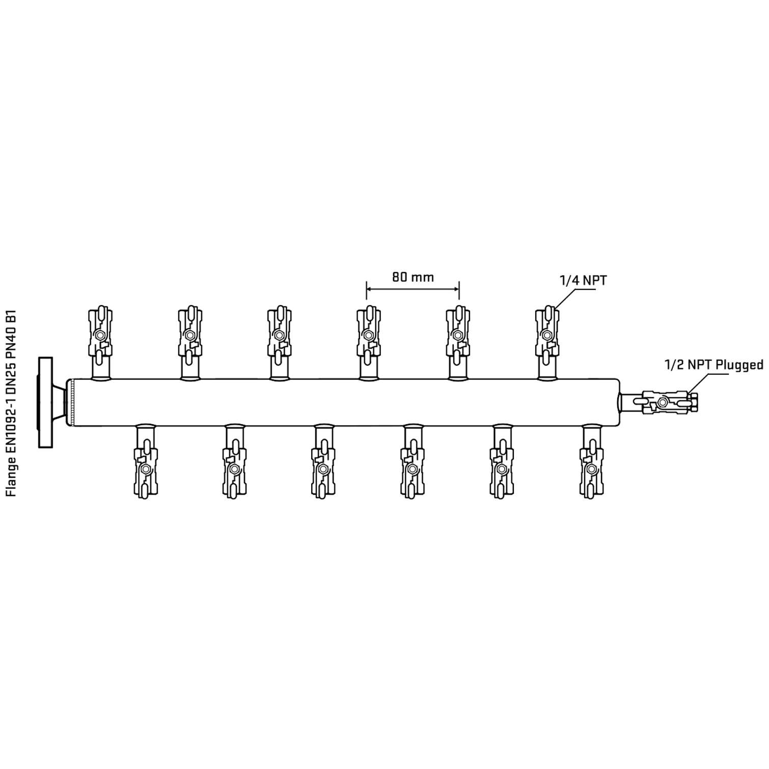 M5F2A020310 Manifolds Stainless Steel Double Sided