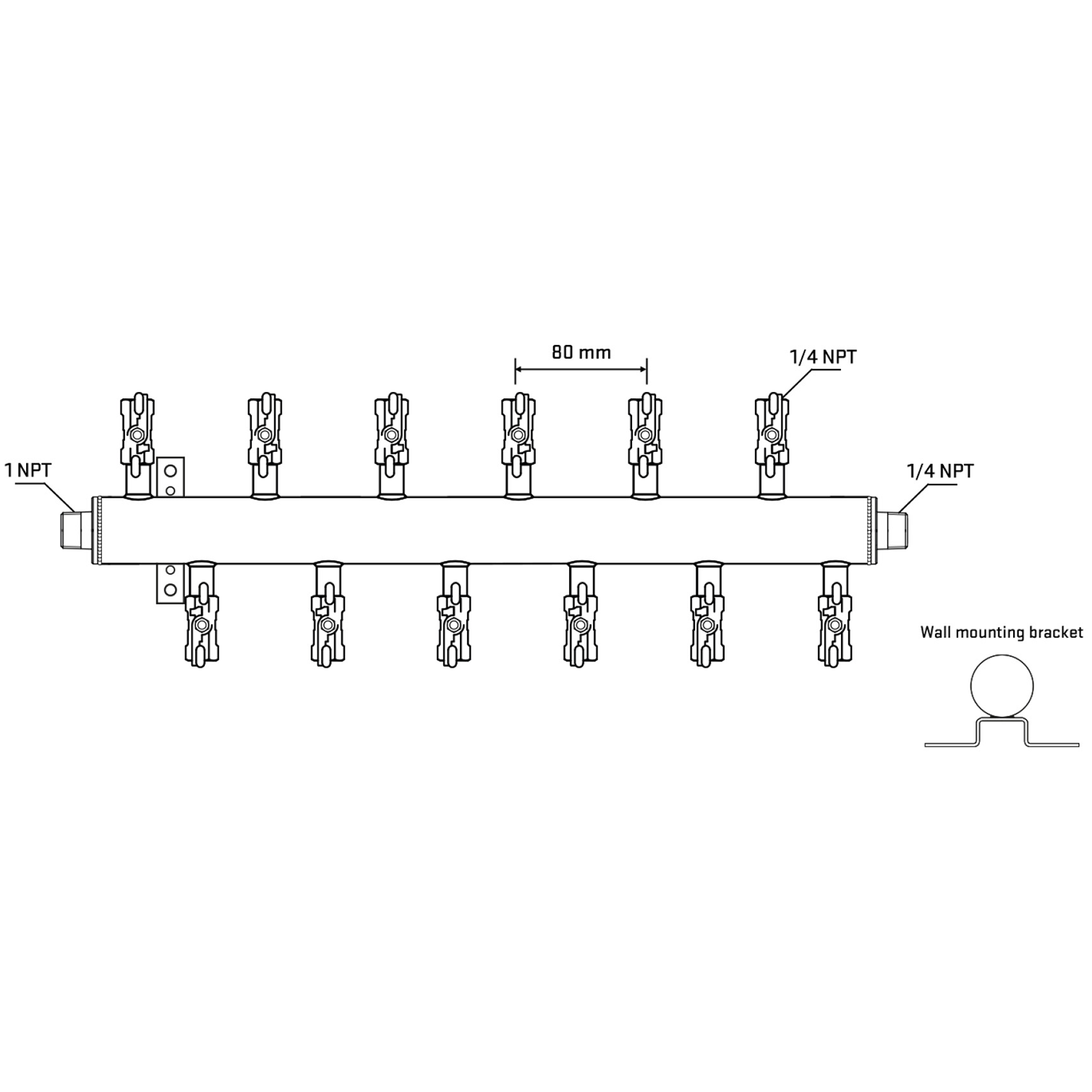 M5F2A020942 Manifolds Stainless Steel Double Sided