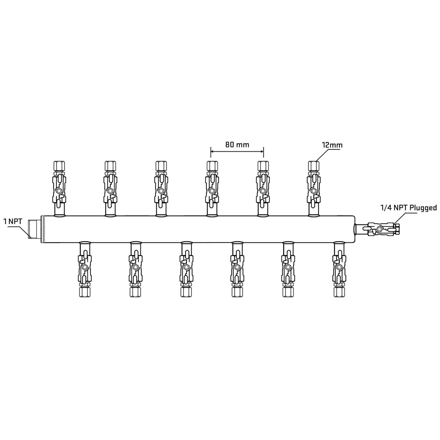 M5F2A031120 Manifolds Stainless Steel Double Sided