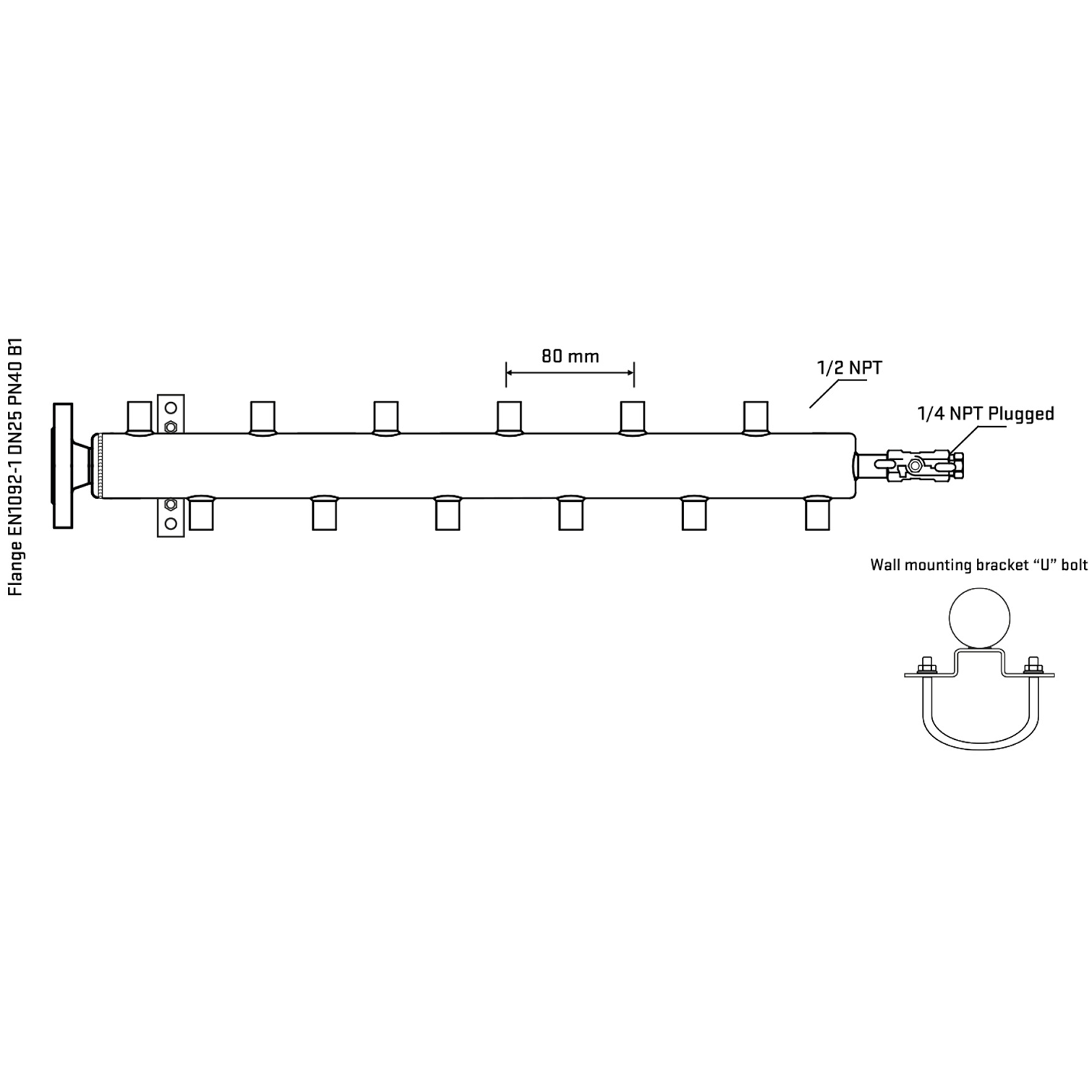 M5F2A060321 Manifolds Stainless Steel Double Sided
