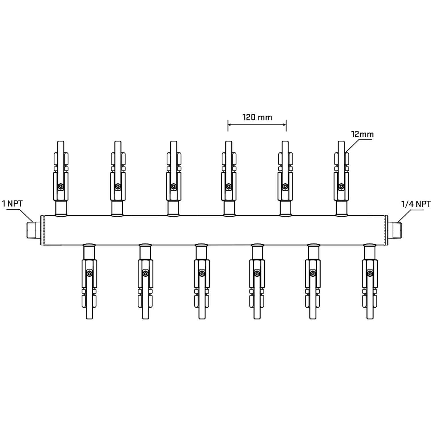 M5F2B100940 Manifolds Stainless Steel Double Sided