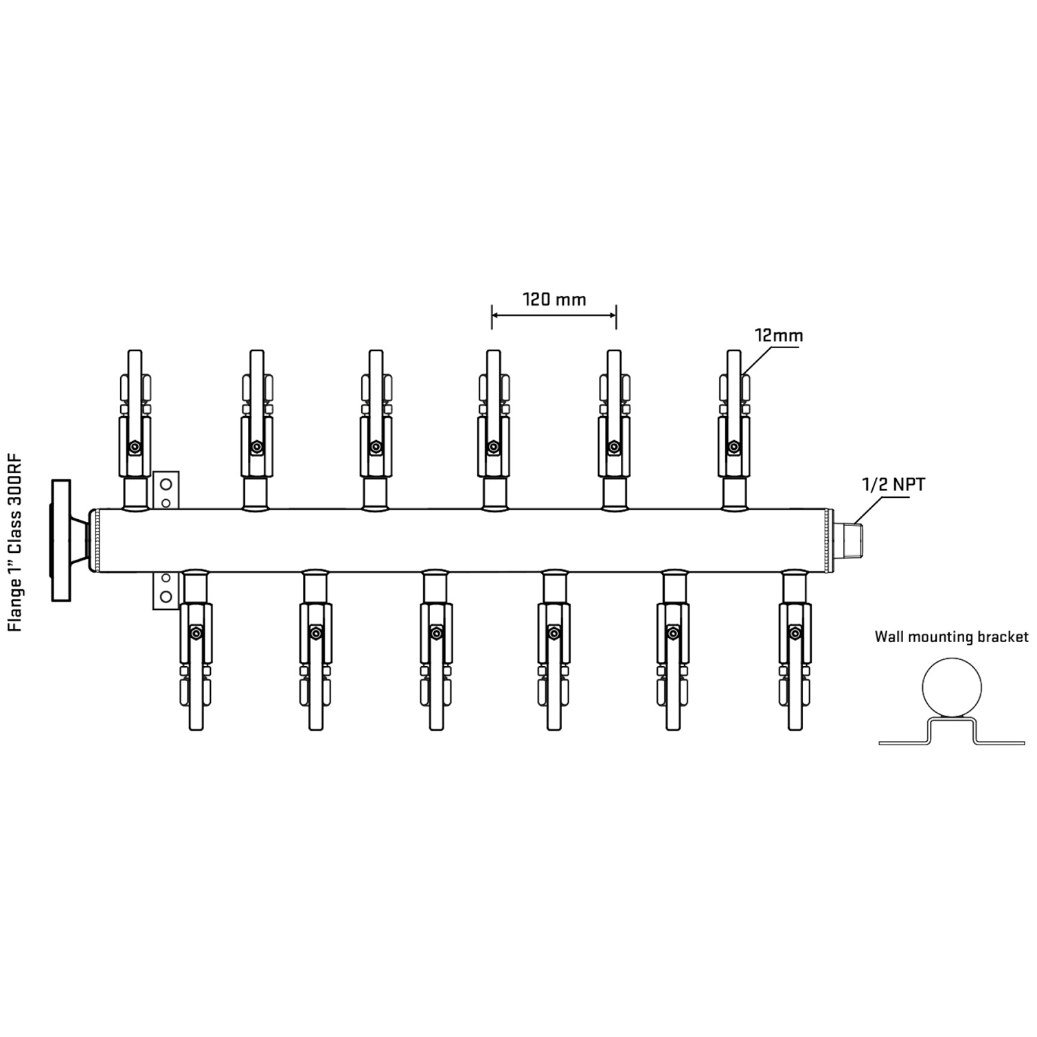 M5F2B110232 Manifolds Stainless Steel Double Sided